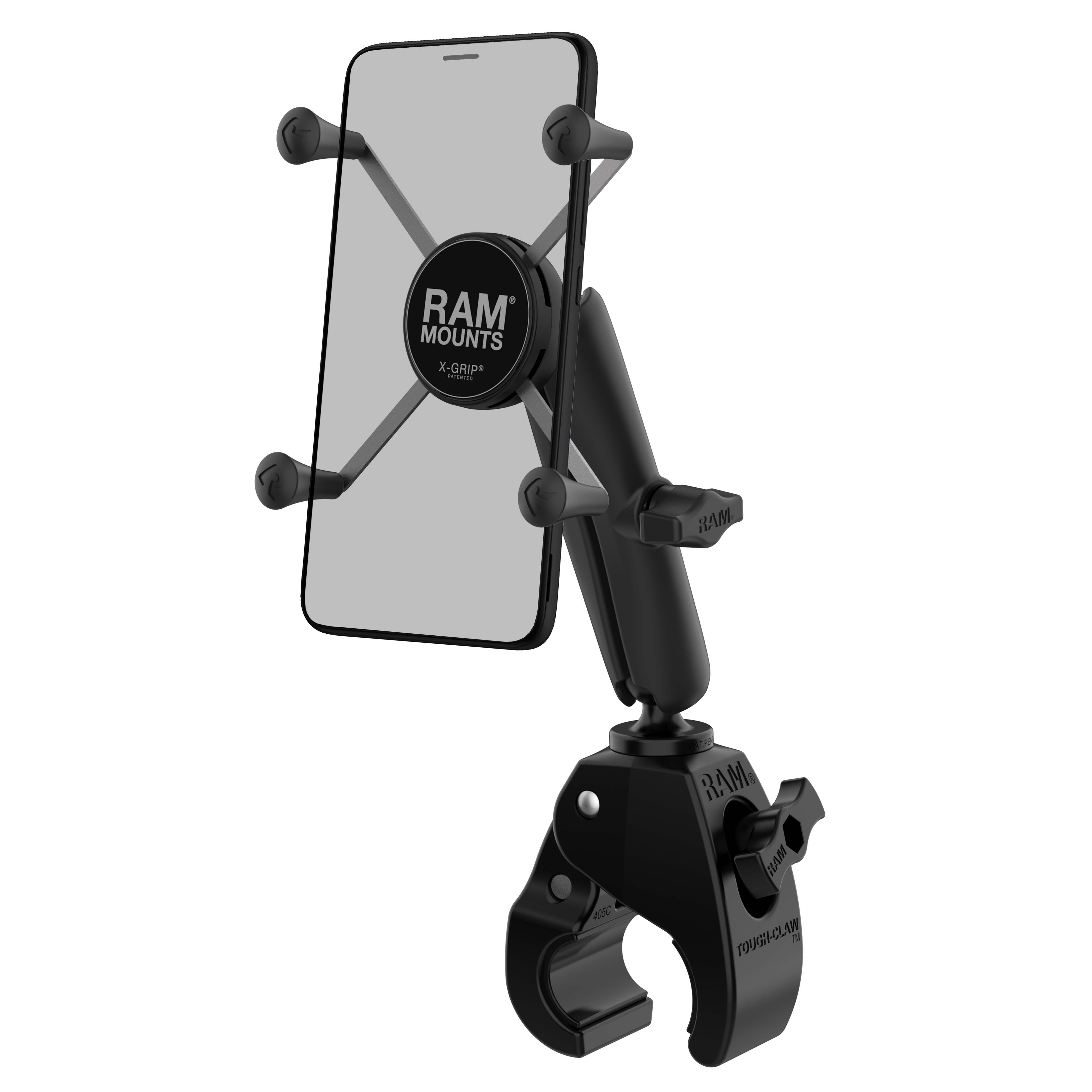 RAM® X-Grip® Large Phone Mount with Tough-Claw™ Medium Clamp Base