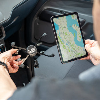 RAM® X-Grip® with RAM® Tough-Wedge™ & Pump for 7"-8" Tablets - Long Arm
