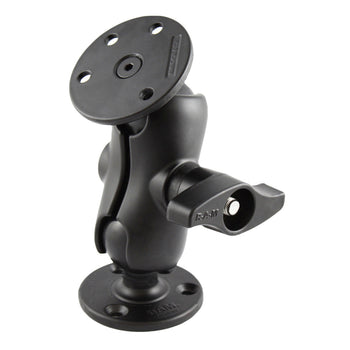 RAM-D-101U-C-IN1:RAM-D-101U-C-IN1_1:RAM Double Ball Mount with Steel Reinforced Round Plates - D Size Short