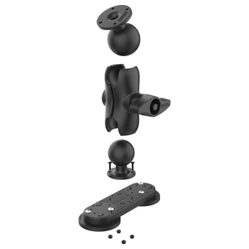 RAM® Tough-Mag™ Double Magnetic Heavy Duty Mount - D Size Short