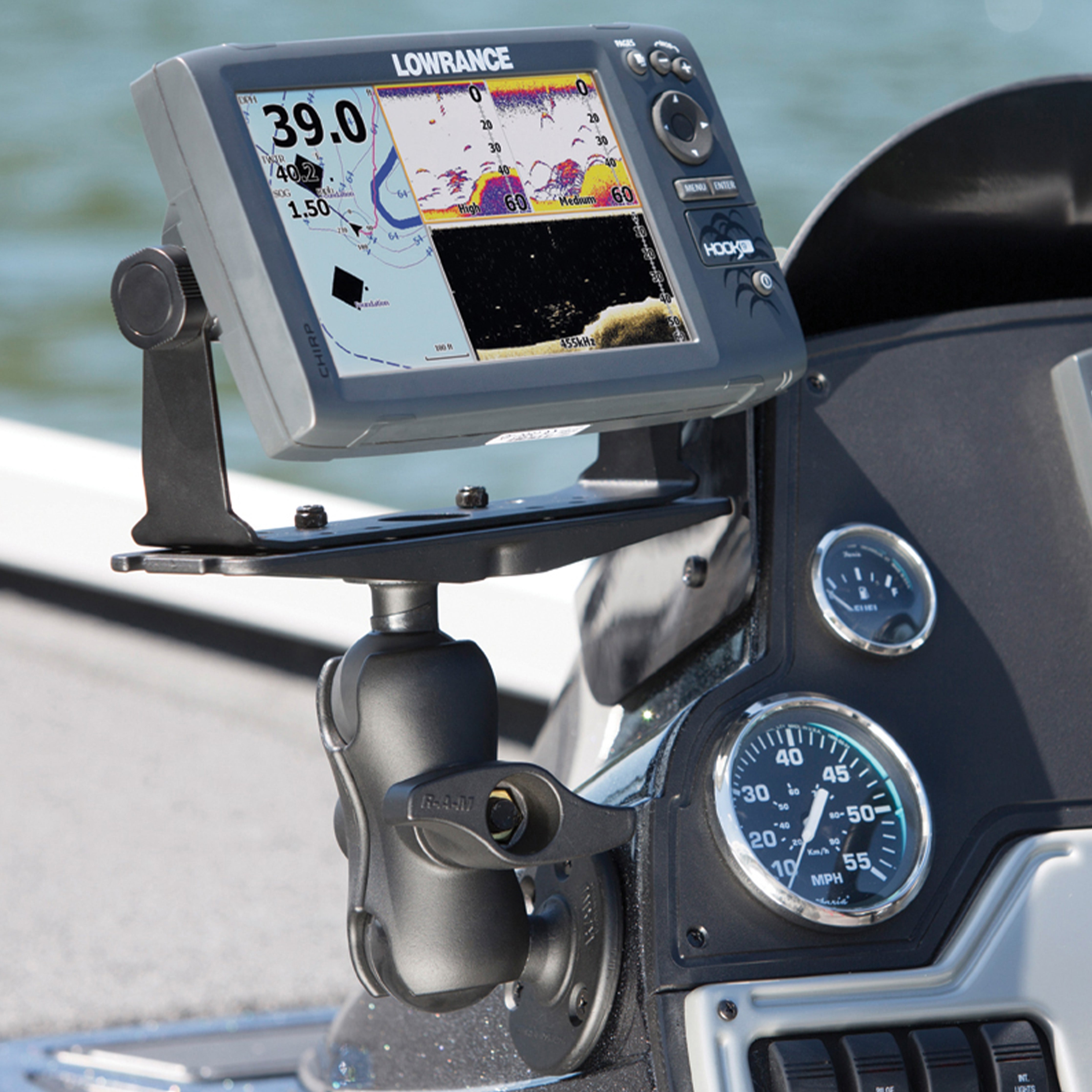 RAM® Large Marine Electronics Mount with RAM® Hi-Torq Wrench