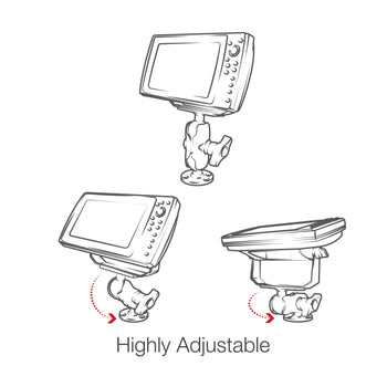 RAM® Drill-Down Ball Mount for Humminbird Helix 8-10 & XPLORE Series