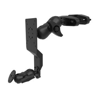 RAM-D-247-C-254-DIS1U:RAM-D-247-C-254-DIS1U_1:RAM Universal Forklift Post Mount with Round Plate & Accessory Option