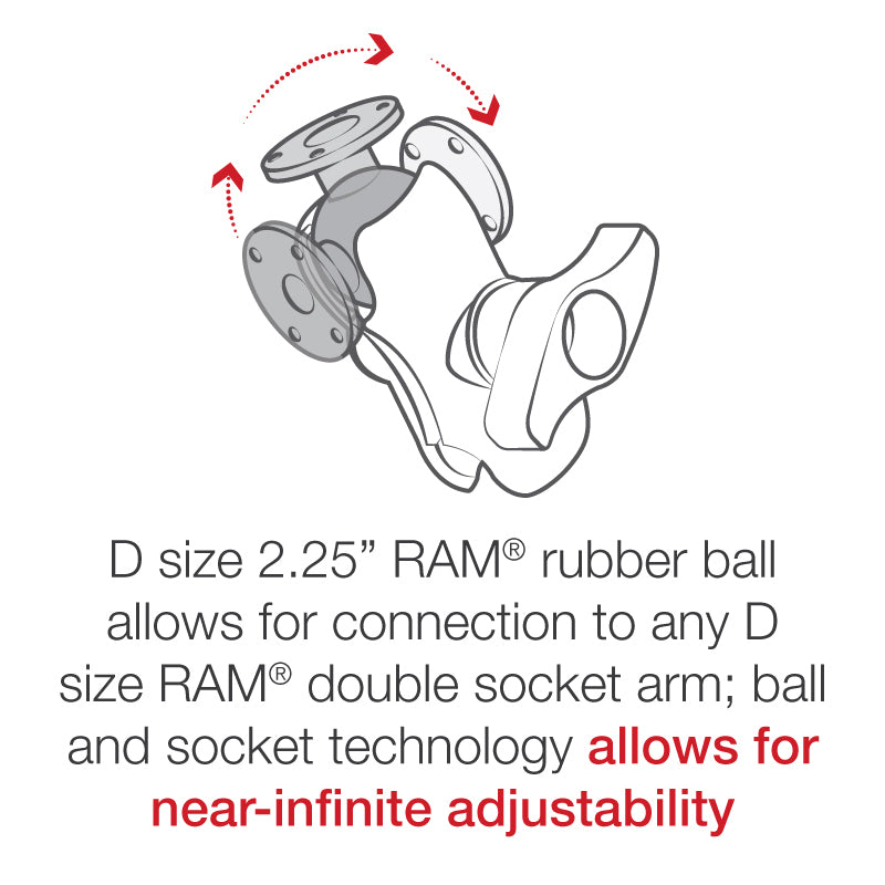 RAM® Bronze Round AMPS Plate with Ball – RAM Mounts