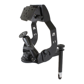 RAM® MDT Display Mount with Long Flange, Ball Mount & 8" Upper Pole