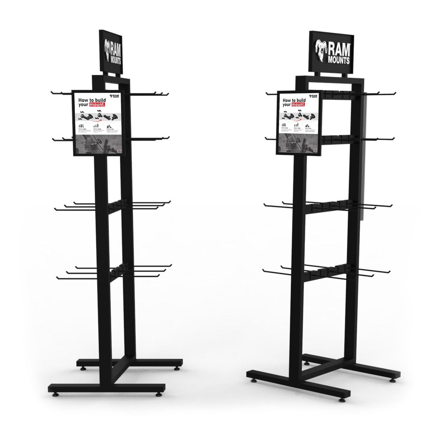 RAM® Standing Floor Display with Pegs – RAM Mounts