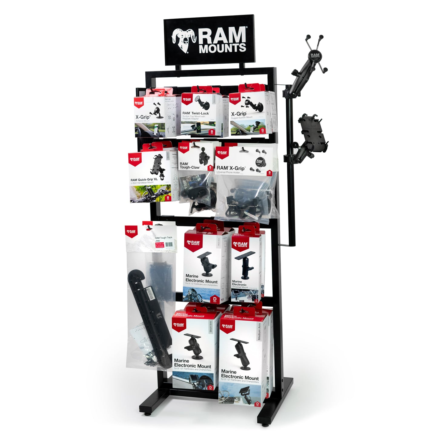 RAM® Standing Floor Display with Pegs – RAM Mounts