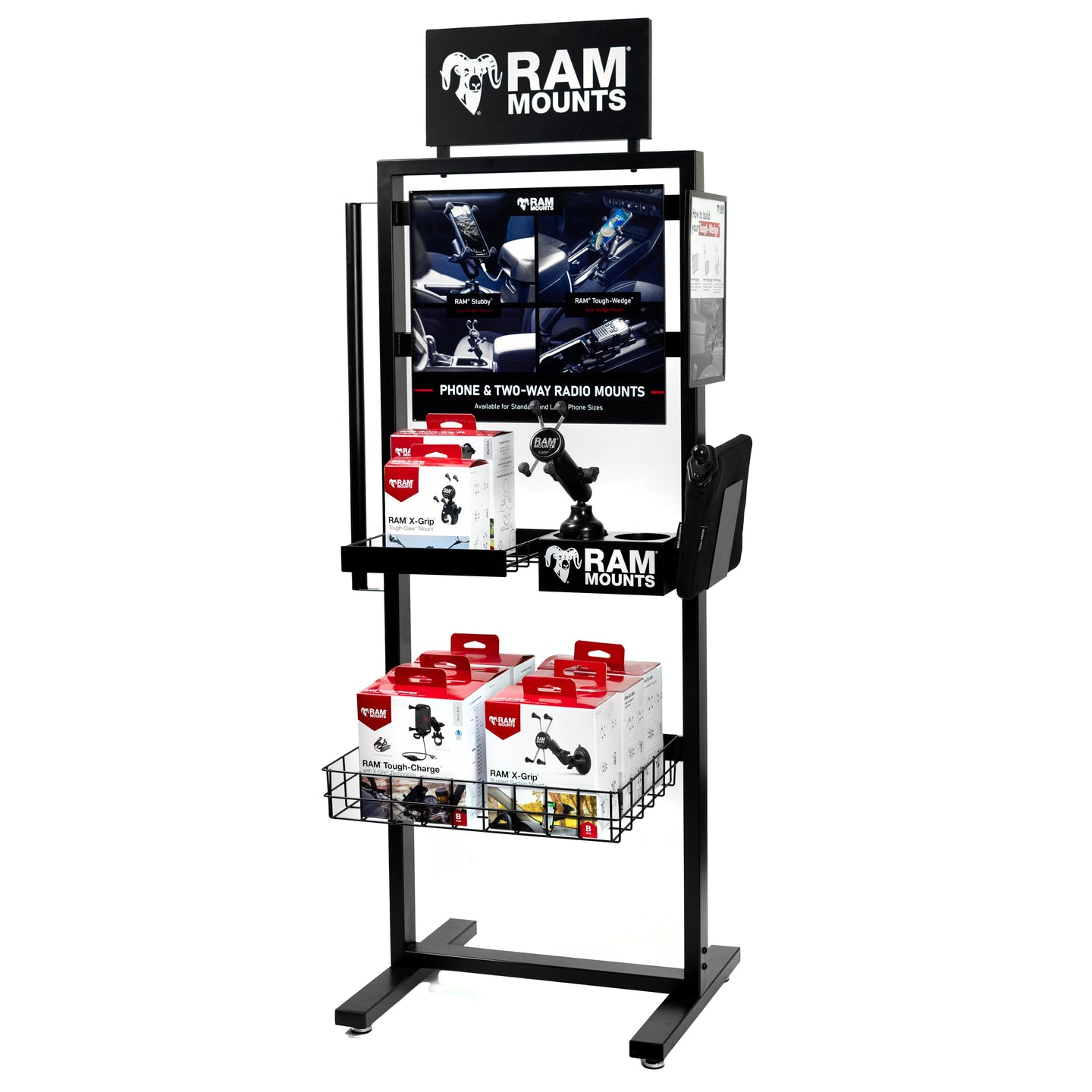 RAM® Standing Floor Display with Baskets – RAM Mounts