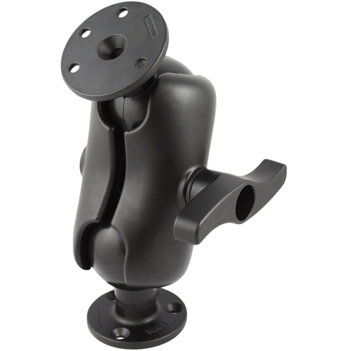 RAM® Double Ball Mount with Two Large Round Plates - E Size Short