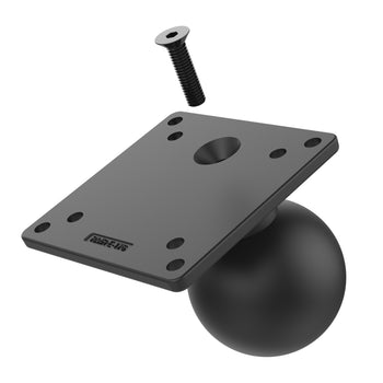 RAM-E-246U-IN1:RAM-E-246U-IN1_1:RAM Steel Reinforced 100x100mm VESA Plate with Ball - E Size