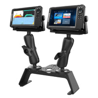 RAM-FF1-D-115-2:RAM-FF1-D-115-2_1:RAM® Fishfinder Deck Kit with Dual Marine Electronic Mount