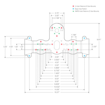 RAM® Fishfinder Deck Kit with Single Marine Electronic Mount