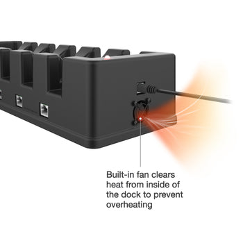 GDS® 6-Port Power + 6-Port RJ45 Dock for Tablets with IntelliSkin®