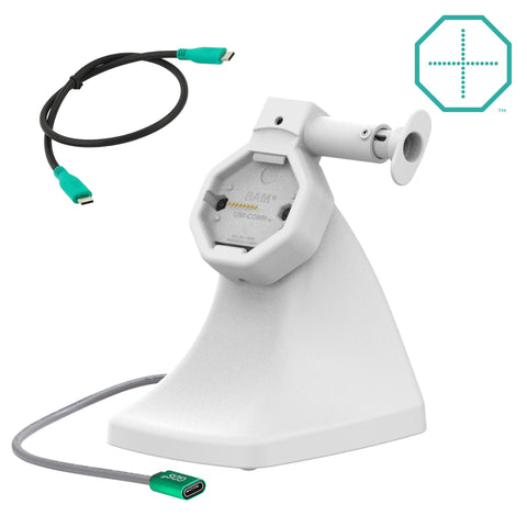 GDS® Uni-Conn™ Powered Kiosk Dock with Release Button & USB-C - Gray