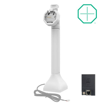 RAM-GDS-DOCK-D11-14-U3E-GRY:RAM-GDS-DOCK-D11-14-U3E-GRY_1:GDS Uni-Conn™ Powered 14" Pedestal Dock with PoE - Gray