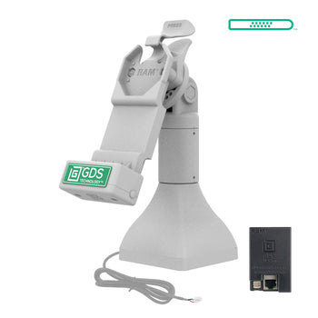 RAM-GDS-DOCK-D11-7-U1E-GRY:RAM-GDS-DOCK-D11-7-U1E-GRY_1:GDS Uni-Conn™ 7" Pedestal Dock with PoE - Gray