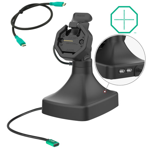 GDS® Uni-Conn™ Powered Tilt & Swivel Dock with USB-C + Data