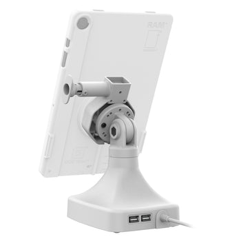 GDS® Uni-Conn™ Powered Tilt & Swivel Dock with USB-C + Data - Gray
