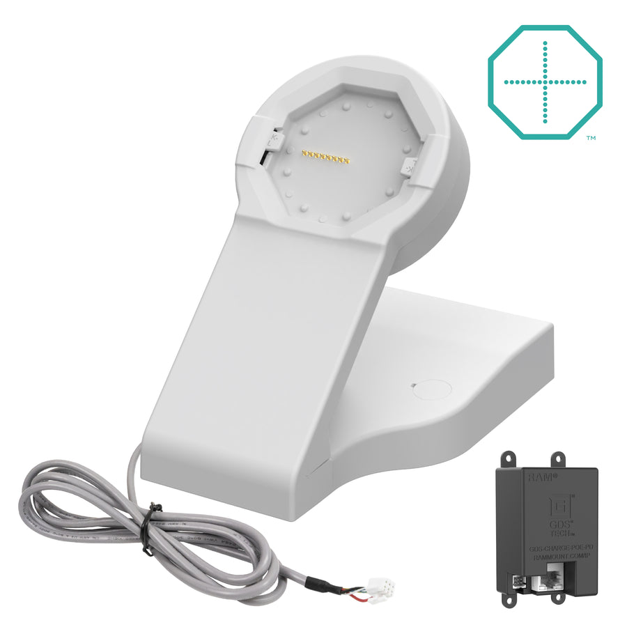 GDS® Uni-Conn™ Powered Desktop Dock with PoE - Gray