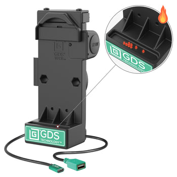 RAM-GDS-DOCK-V12-U1CPDHU:RAM-GDS-DOCK-V12-U1CPDHU_1:GDS Uni-Conn™ Spring Loaded Power + Single USB-A Dock - Heated Pins