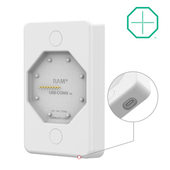 RAM-GDS-DOCK-W4-CU-GRY:RAM-GDS-DOCK-W4-CU-GRY_1:GDS Uni-Conn™ Powered Wall Dock with USB-C - Gray