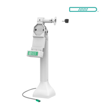 RAM-GDS-DOCKL-D11-14-U4C-GRY:RAM-GDS-DOCKL-D11-14-U4C-GRY_1:GDS Uni-Conn™ 14" Locking Pedestal Dock with USB-C - Gray