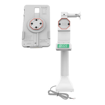 GDS® Uni-Conn™ 14" Locking Pedestal Dock with PoE - Gray