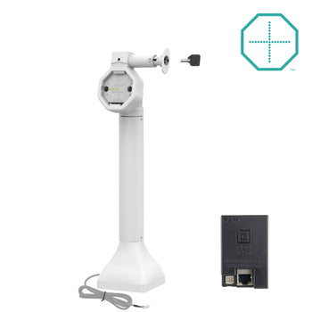 RAM-GDS-DOCKL-D11-14-U5E-GRY:RAM-GDS-DOCKL-D11-14-U5E-GRY_1:GDS Uni-Conn™ Powered 14" Locking Pedestal Dock with PoE - Gray