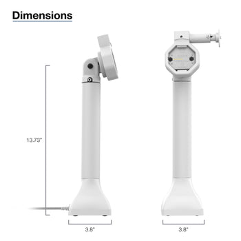 GDS® Uni-Conn™ Powered 14" Locking Pedestal Dock with PoE - Gray