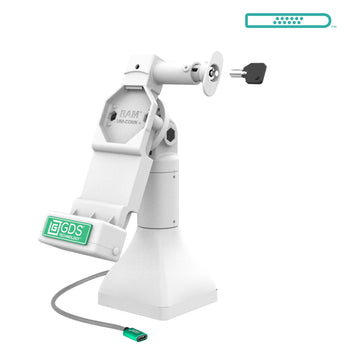 RAM-GDS-DOCKL-D11-7-U4C-GRY:RAM-GDS-DOCKL-D11-7-U4C-GRY_1:GDS Uni-Conn™ 7" Locking Pedestal Dock with USB-C - Gray