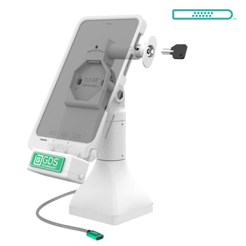 GDS® Uni-Conn™ 7" Locking Pedestal Dock with USB-C - Gray