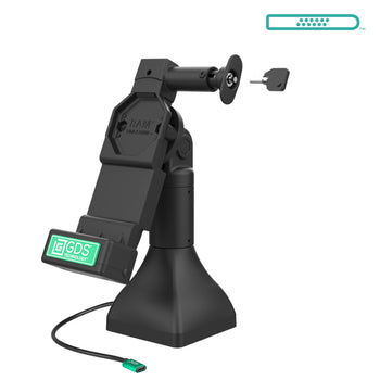 RAM-GDS-DOCKL-D11-7-U4C:RAM-GDS-DOCKL-D11-7-U4C_1:GDS Uni-Conn™ 7" Locking Pedestal Dock with USB-C