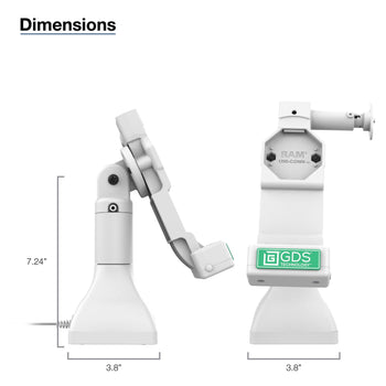 GDS® Uni-Conn™ 7" Locking Pedestal Dock with PoE - Gray