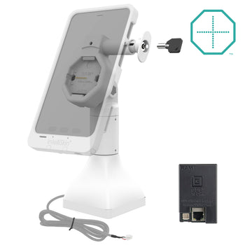 GDS® Uni-Conn™ Powered 7" Locking Pedestal Dock with PoE - Gray