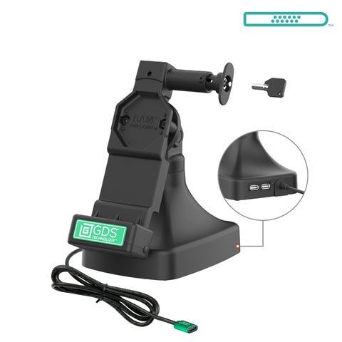 GDS® Uni-Conn™ Locking Tilt & Swivel Dock with USB-C + Data