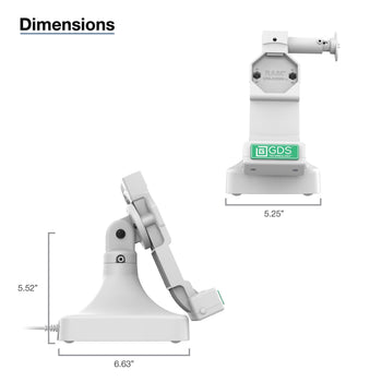 GDS® Uni-Conn™ Locking Tilt & Swivel Dock with USB-C - Gray