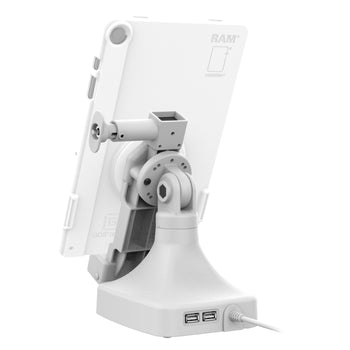 GDS® Uni-Conn™ Locking Tilt & Swivel Dock with PoE + Data - Gray