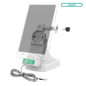 GDS® Uni-Conn™ Locking Tilt & Swivel Dock with PoE - Gray