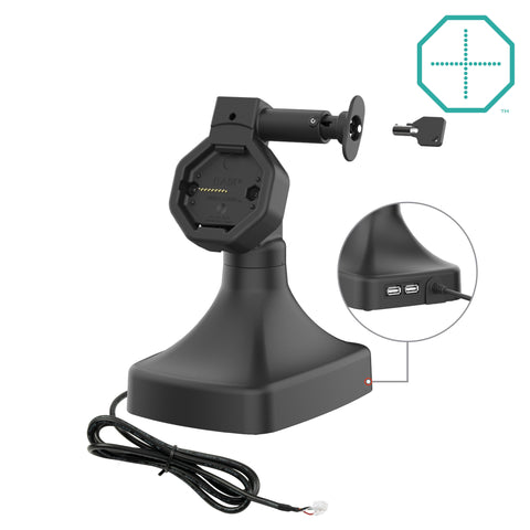 GDS® Uni-Conn™ Powered Locking Tilt & Swivel Dock with PoE + Data