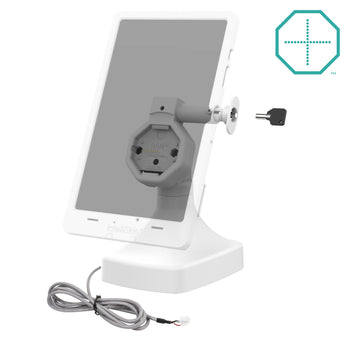 GDS® Uni-Conn™ Powered Locking Tilt & Swivel Dock with PoE - Gray