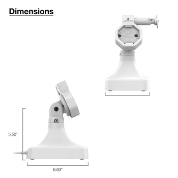 GDS® Uni-Conn™ Powered Locking Tilt & Swivel Dock with PoE - Gray