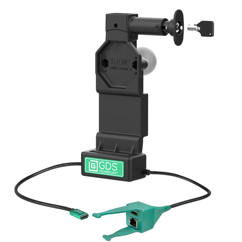 GDS® Uni-Conn™ Locking Dock + USB-A & RJ45 with Release Button