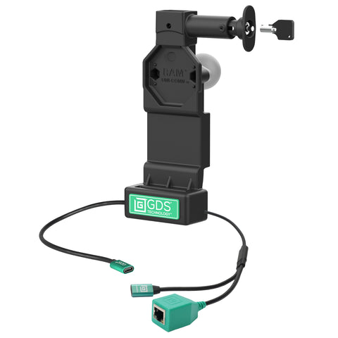GDS® Uni-Conn™ Locking Dock + USB-C & RJ45 with Release Button