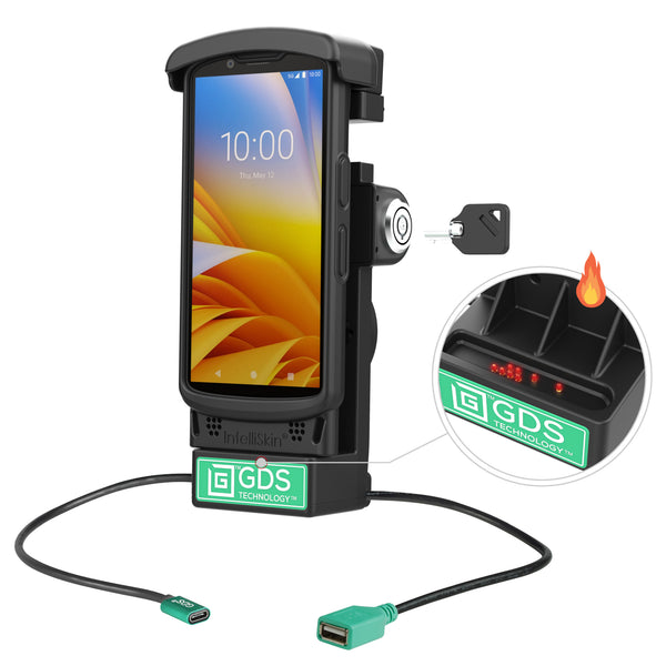 GDS® Locking Powered Dock + USB-A for Zebra TC2x & TC5x - Heated