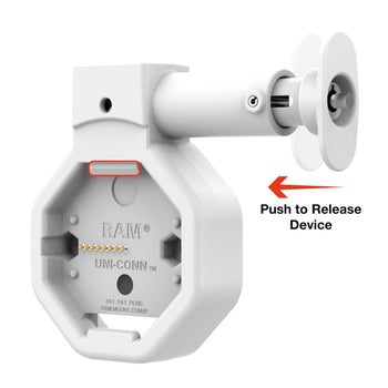 GDS® Uni-Conn™ Powered Locking Wall Dock with PoE - Gray