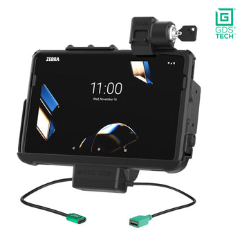 RAM-GDS-DOCKL-ZE21PDU:RAM-GDS-DOCKL-ZE21PDU_1:Locking GDS Dock + Data for Zebra ET401 & ET4x 10" with IntelliSkin