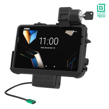 RAM-GDS-DOCKL-ZE46PU:RAM-GDS-DOCKL-ZE46PU_1:Locking GDS Thin-Dock™ for Zebra ET401 & ET4x 8" with IntelliSkin