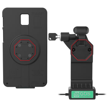 GDS® Uni-Conn™ Left Locking Dock + Single USB-A with Release Lever