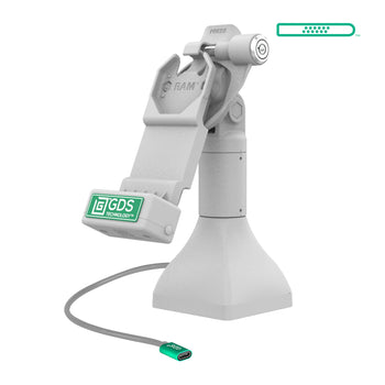 RAM-GDS-DOCKLR-D11-7-U1C-GRY:RAM-GDS-DOCKLR-D11-7-U1C-GRY_1:GDS Uni-Conn™ 7" Locking Pedestal Dock with USB-C - Gray