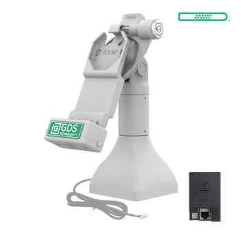 RAM-GDS-DOCKLR-D11-7-U1E-GRY:RAM-GDS-DOCKLR-D11-7-U1E-GRY_1:GDS Uni-Conn™ 7" Locking Pedestal Dock with PoE - Gray